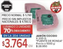 Carrefour Puente de ronda jamón cocido oferta