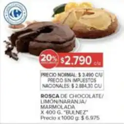 Carrefour Bulnez rosca de chocolate/ limon/naranja/ marmolada oferta
