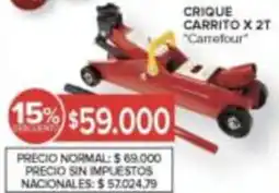 Carrefour Canofour crique carrito oferta