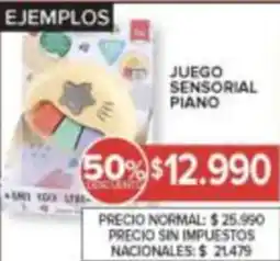 Carrefour Juego sensorial piano oferta