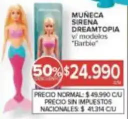 Carrefour Barble muñeca sirena dreamtopia v modelas oferta