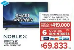 Carrefour Noblex smart tv 43" oferta
