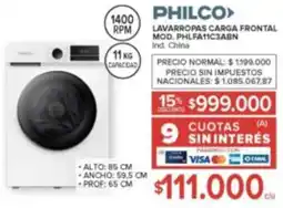 Carrefour Philco lavarropas carga frontal oferta