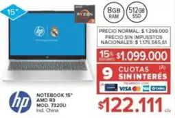Carrefour Hp notebook 15" oferta