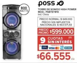 Carrefour Poss torre de sonido high power oferta