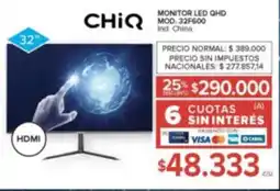 Carrefour Chiq monitor led qhd 32" oferta