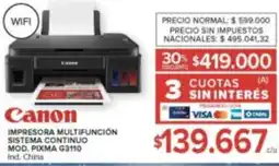 Carrefour Canon impresora multifunción sistema continuo oferta