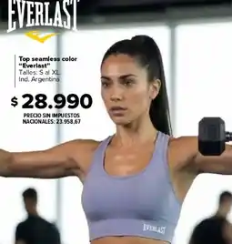 Carrefour Everlast top seamless color oferta