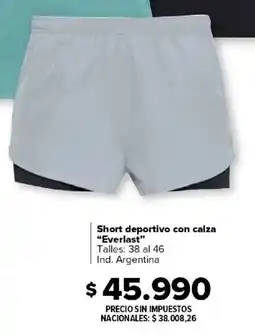 Carrefour Everlast short deportivo con calza oferta