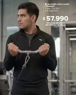 Carrefour Everlast buzo medio cierre scuba oferta
