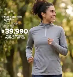 Carrefour Tex buzo medio cierre deportivo oferta