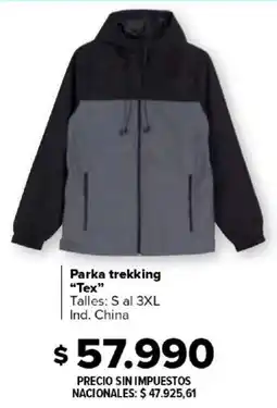 Carrefour Tex parka trekking oferta