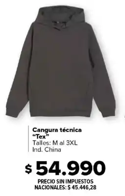 Carrefour Tex cangura técnica oferta