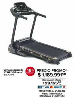 Carrefour Gfitness cinta motorizada 1.7 hp oferta