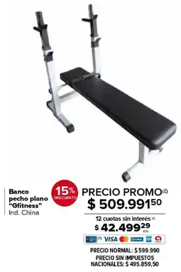 Carrefour Gfitness banco pecho plano oferta