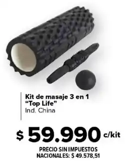 Carrefour Top life kit de masaje 3 en 1 oferta