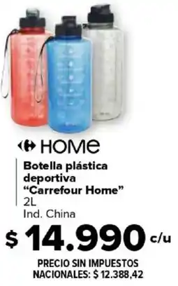 Carrefour Carrefour home botella plástica deportiva oferta