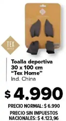 Carrefour Tex home toalla deportiva oferta