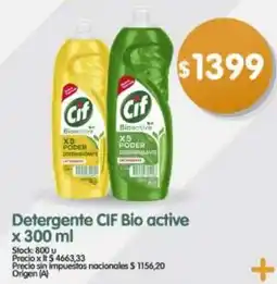 Supermercados Buenos Días Cif detergente bio active oferta