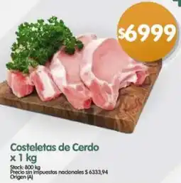 Supermercados Buenos Días Costeletas de cerdo oferta