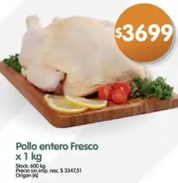 Supermercados Buenos Días Pollo entero fresco oferta