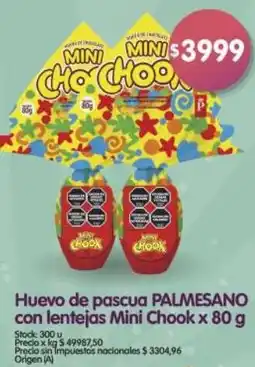 Supermercados Buenos Días Palmesano huevo de pascua con lentejas mini chook oferta