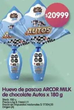 Supermercados Buenos Días Arcor milk huevo de pascua de chocolate autos oferta