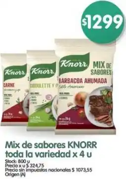 Supermercados Buenos Días Knorr mix de sabores toda la variedad oferta