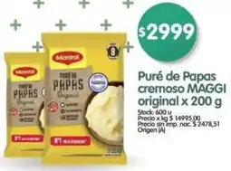 Supermercados Buenos Días Maggi puré de papas cremoso original oferta