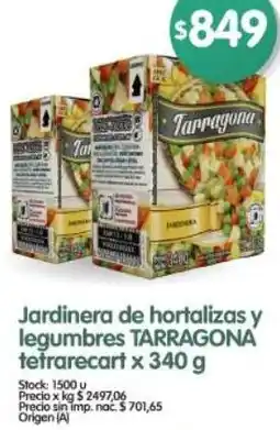 Supermercados Buenos Días Tarragona jardinera de hortalizas y legumbres tetrarecart oferta