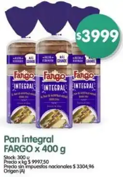 Supermercados Buenos Días Fargo pan integral oferta