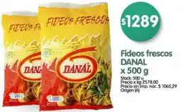 Supermercados Buenos Días Danal fideos frescos oferta