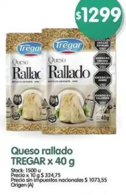 Supermercados Buenos Días Tregar queso rallado oferta