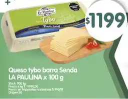 Supermercados Buenos Días La paulina queso tybo barra senda oferta