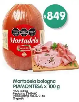 Supermercados Buenos Días Piamontesa mortadela bologna oferta