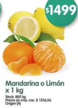 Supermercados Buenos Días Mandarina o limón oferta