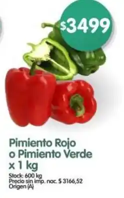 Supermercados Buenos Días Pimiento rojo o pimiento verde oferta