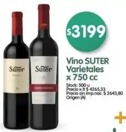 Supermercados Buenos Días Suter vino varietales oferta
