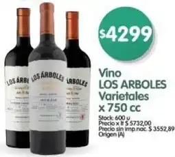 Supermercados Buenos Días Los arboles vino varietales oferta
