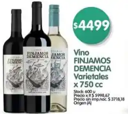 Supermercados Buenos Días Finjamos demencia vino varietales oferta