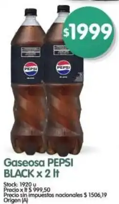 Supermercados Buenos Días Pepsi black gaseosa oferta