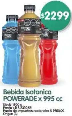 Supermercados Buenos Días Powerade bebida isotonica oferta