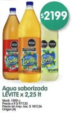 Supermercados Buenos Días Levite agua saborizada oferta
