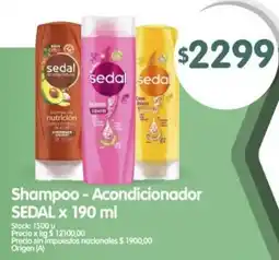 Supermercados Buenos Días Sedal shampoo-acondicionador oferta