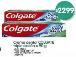 Supermercados Buenos Días Colgate crema dental triple acción oferta