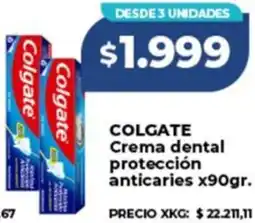 Supermayorista Vital Colgate crema dental protección anticaries oferta
