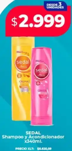 Supermayorista Vital Sedal shampoo y acondicionador oferta