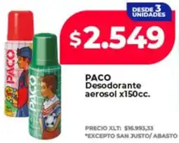 Supermayorista Vital Paco desodorante aerosol oferta