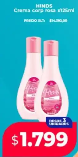 Supermayorista Vital Hinds crema corp rosa oferta