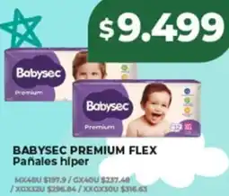 Supermayorista Vital Babysec premium flex pañales hiper oferta